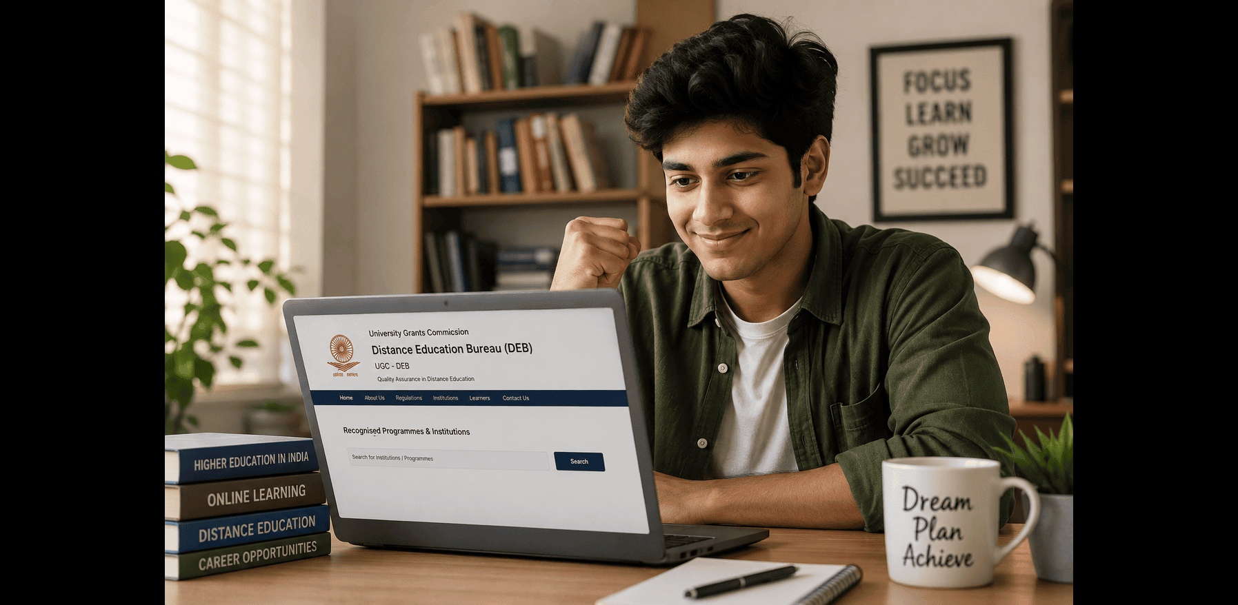 student checking online degree valid in India on UGC DEB porta