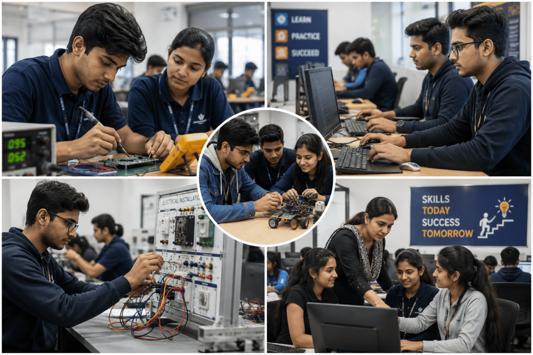 students training at top skill development institute in Delhi